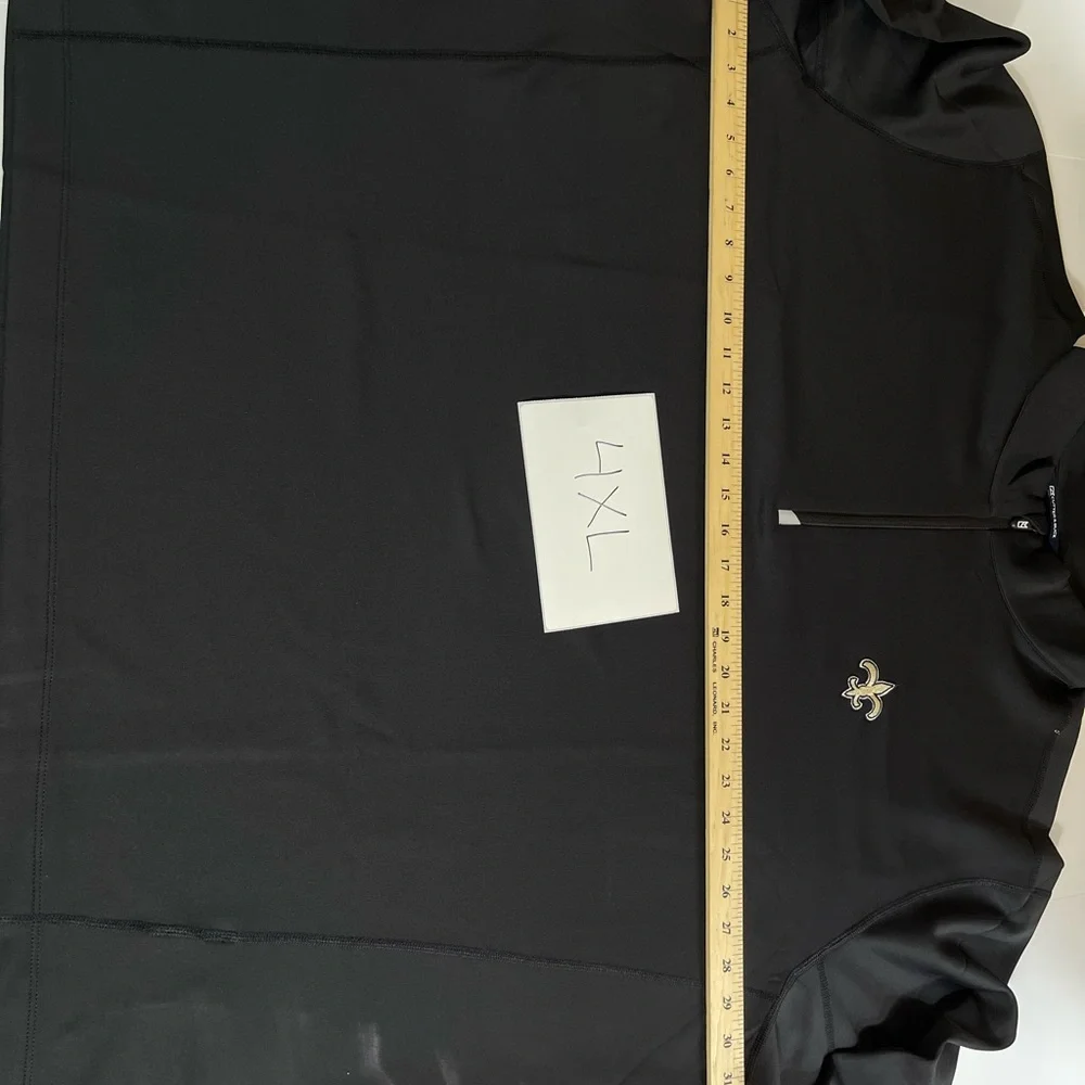New Orleans Saints Men’s Cutter & Buck Big & Tall Half-Zip Pullover Jacket - Picture 7 of 8